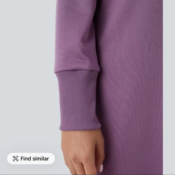 Purple Hooded Midi Dress - Halara TikTok Brand Pre-Owned Like New - Picture 11 of 12